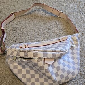 Stylish Checkered Shoulder Bag Fanny Pack